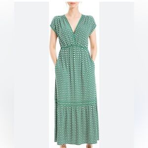 Max Studio Green Patterned Women's Dress